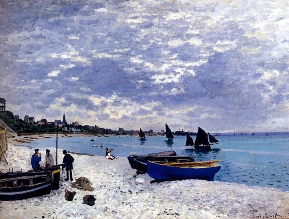 Claude Monet The Beach At Sainte-Adresse